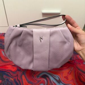 Simply Vera Vera Wang Pastel Lilac Ruched Dumpling Wristlet Clutch